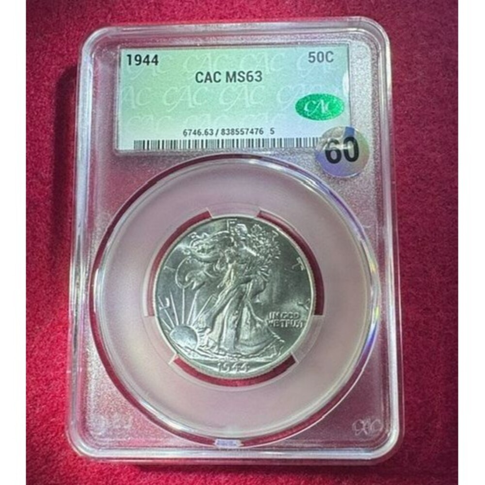 1944 Walking Liberty Half Dollar 50C CAC MS63